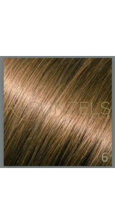 1 Gram 18" Micro Loop Colour #6 Light Chestnut Brown (25 Strands)